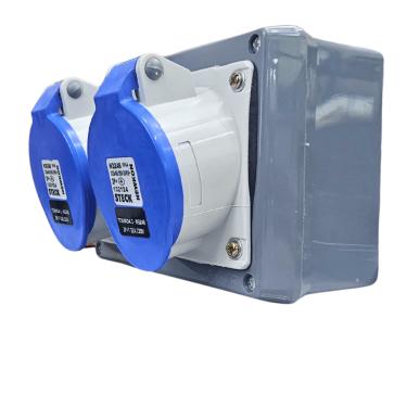 Imagem de Quadro Sobrepor C/ Tomada Industrial 2xN3246 IP-44 Cód. S304134 – Steck Quadro Sobrepor C/ Tomada Industrial 2xN3246 IP-44 Cod. S304134 – Steck