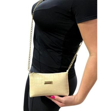 Imagem de Bolsa Transversal Pequena Creme em Sintetico - Plannus Designer