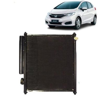 Imagem de Condensador Ar Honda Fit 2003 Até 2008 Fluxo Paralelo - KLASSE AUTO PA