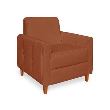 Imagem de Poltrona Aurora Boucle Terra Cota - Lucadi Home