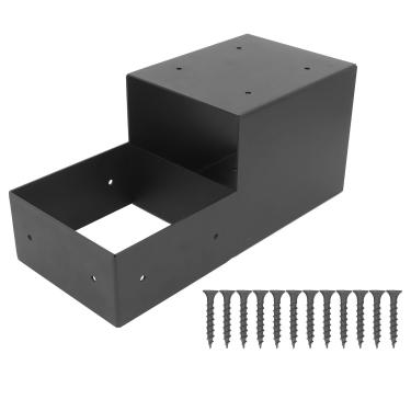 Imagem de Kit de Suportes de Pérgula, Suporte de Poste de Viga de Camada Dupla, Suportes de Trilhos para Pátio, Pérgula, Cabine de Madeira, Cerca