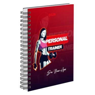 Imagem de Agenda Comercial 2026 Personalizada Capa Dura Personal Trainer Feminina