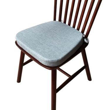 Imagem de 1 Ps Almofada de cadeira em forma de D Almofadas de assento em forma de ferradura com alças fixas, almofadas de cadeira de jantar resistentes ao desbotamento, espessas, para poltrona reclinável