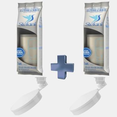 Imagem de Kit 2 Velas Refil Filtro de Barro Esterilizante Tripla Ação Stéfani Original São João Prata Coloidal + 2 As Boias Stéfani Smart deixa a utilização do filtro por graviidade mais inteligente