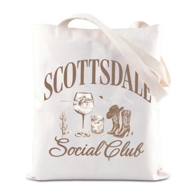 Imagem de ENSIANTH Bolsa Scottsdale Social Club Scottsdale Viagem de despedida de solteira - Presente de noiva no deserto Western Cowboy-Presente de lembrança de viagem, Bolsa Scottsdale