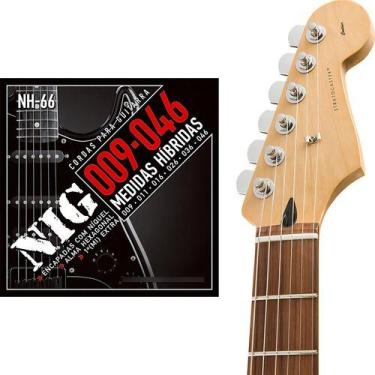 Imagem de Cordas Guitarra Encapada Com Níquel Nig 09-046 Híbridas Nh66