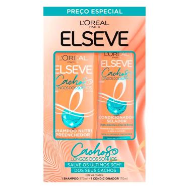 Imagem de Kit Elseve Shampoo 375ml + Condicionador 170ml Cachos Longos Dos Sonhos