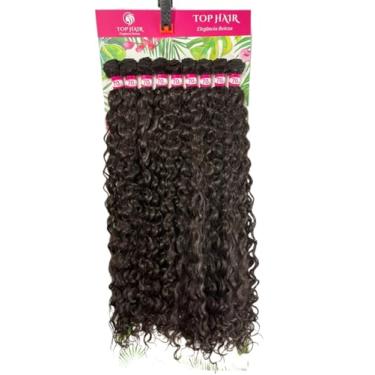 Imagem de Cabelo Cacheado Fibra Bio Humano 70cm 320g 9Telas Top Hair (4# castanho escuro)
