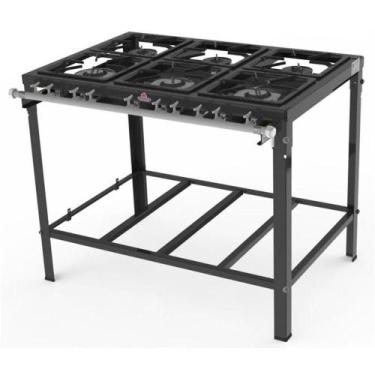 Imagem de Fogão Industrial Baixa Pressão 6 Queimadores Simples Pms-600 Progás