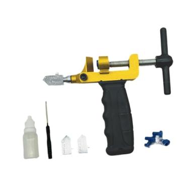 Imagem de Ｂｅｓｇａ Cortador de azulejos de vidro 2 em 1, máquina de corte manual de azulejos, rápida e facilmente multifuncional, adequado para cerâmica de 3 a 15 mm de, Ouro com Garrafa de Óleo