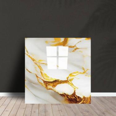 Imagem de Placa Adesiva 3D Mármore De Parede Dourado Kit 25 un Lavável