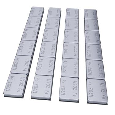 Imagem de MIKKUPPA Peso da roda adesivo de 14,2 g - perfil baixo, fácil de descascar, 24 peças, 340 g/caixa, pesos de pneu cromado para carros, caminhões, SUVs, motocicletas, carros RC, qualidade OEM