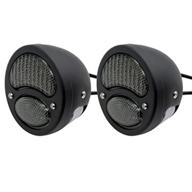 Imagem de FATECIM 2 peças de luz traseira de LED Duolamp vintage, indicador de parada traseira de 12 V com setas e lâmpada de placa de licença, lente de fumaça universal para Ford modelo A Hot Street Rat Rod
