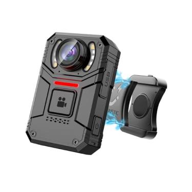 Imagem de Câmera corporal SPIKECAM 4K com áudio, ângulo amplo de 160°, design usável ultraleve, tipo C, OTG, gerenciamento instantâneo de arquivos, tela IPS de 5.1 cm, armazenamento externo, câmera de segurança