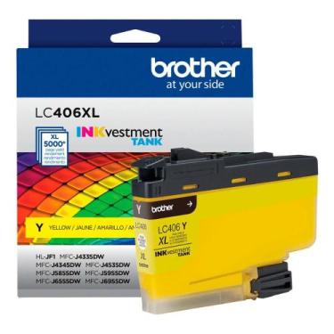 Imagem de Cartucho Brother 5K Amarelo - LC406XLYS - para Impressoras MFCJ5855DW 