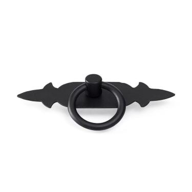 Imagem de Kit 14 Puxadores Para Moveis Losango Preto Rustico Antigo