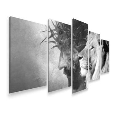 Imagem de Quadros Decorativos Sala Leão De Judá Jesus Cristo