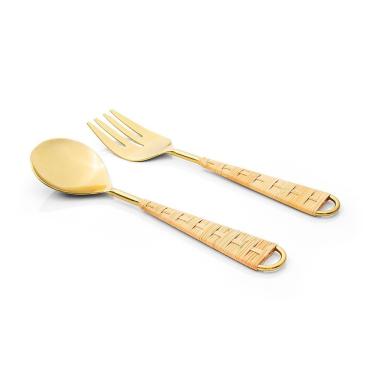 Imagem de Conjunto De Talheres Copa E Cia Para Salada 2 Peças Garbo Rattan