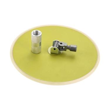 Imagem de Baoblaze Cabeça de lixadeira para drywall, peça de lixadeira de parede portátil com rotação de 360 ​​graus, cabeça de lixa de liga de alumínio de 9 polegadas, Amarelo