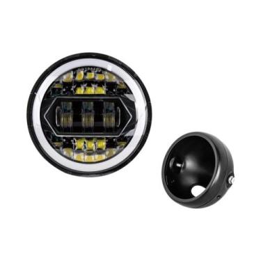 Imagem de Farol De Motocicleta Universal De 5,75 Polegadas Com LED Redondo 65 Pa