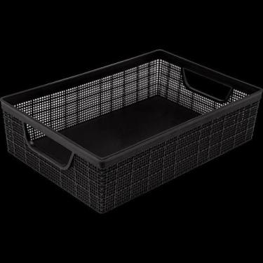 Imagem de Cesto Organizador Juta A5 2 Litros Preto 24x16,5x6,5 Cm 3131 Jaguar