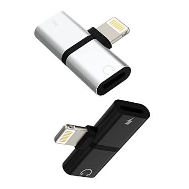 Imagem de Adaptador de carregamento auxiliar dongle para fone de ouvido para iPhone, adaptador Lightning duplo 2 em 1 para cabo de áudio, carregador certificado MFI da Apple, cabo conversor de música para 13 12