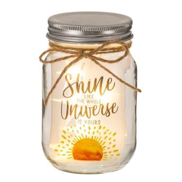 Imagem de GANZ Shine Like The Whole Universe Is Yours LED 5 x 3 vidro decorativo Mason Twinkle Jar Canister