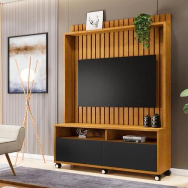 Imagem de Estante Home Estilos  Para Tv Até 55 Polegadas -2 Portas e Nicho -Ripa