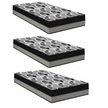 Imagem de Kit 3 Colchões Solteiro Ortobom Iso Dupla Face 88x188x20cm