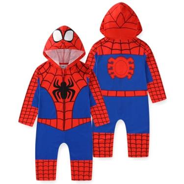 Imagem de Marvel Spider-Man Boys Cosplay Hooded Coverall for Toddler