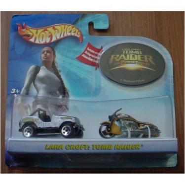 Imagem de Hot Wheels Tomb Raider Lara Croft 2 Car Set Jeep Scorchin' Scooter