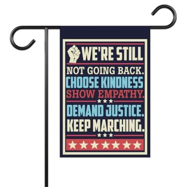 Imagem de We're Still Not Going Back Bandeira de jardim - Good Ideas Decoração ao ar livre e terraços de jardim presente para os direitos das mulheres e justiça social - Presente de inauguração de casa ou