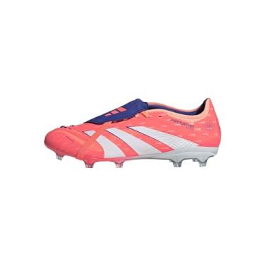 Imagem de adidas Tênis unissex Pro Fold-Over Tongue Firm Ground, Coral sinal/branco/feixe laranja, 34/35 BR