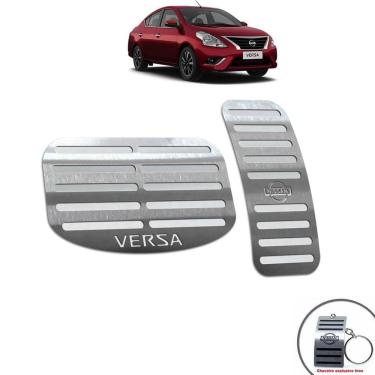Imagem de Pedaleiras Aço Inox Nissan Versa 2012/2014 Automático Prata