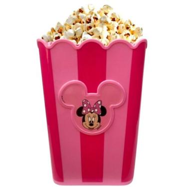 Imagem de Pote Pipoca Pipoqueira Quadrada Minnie Rosa 1,5L Plasútil - Plasutil