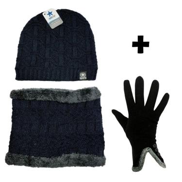 Imagem de Kit Inverno Feminino Touca Cachecol E Luva Jane Eyre Forrada