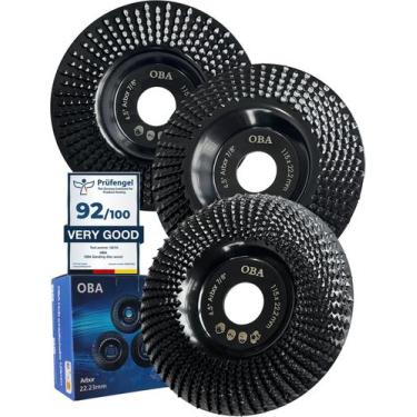 Imagem de Conjunto de discos de escultura em madeira OBA 3 PCS Rebolo de madeira