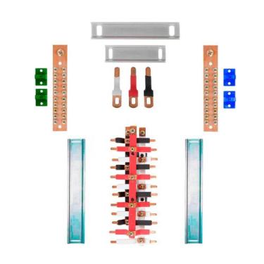 Imagem de Kit Barramento Trifásico Padrão Cemar 100A para 24 Circuitos com Termo