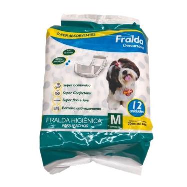 Imagem de Fralda Higiênica Hard Pet Cães Machos 12 Unidades Tamanho M