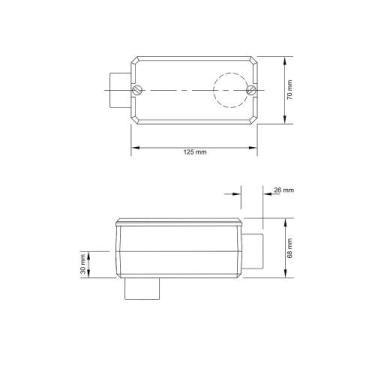 Imagem de Condulete Fixo 1.1/4" Tipo LB Tramontina com Tampa sem Rosca