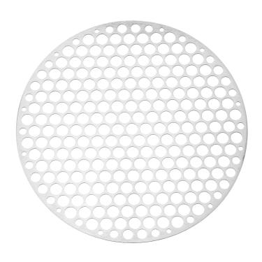 Imagem de PATIKIL Grelha redonda de malha para churrasco, 20 cm, circular de aço inoxidável, grade de malha para churrasco, furo circular, rede de churrasqueira redonda para acampamento ao ar livre, festas em