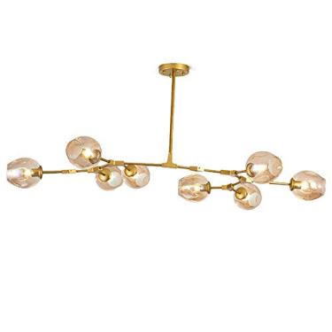 Imagem de Lustre Molecules Sputnik, abajures de vidro transparente, luminária suspensa, lustres E27, vintage, industrial, ajustável, teto, abajur transparente