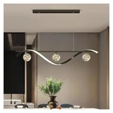 Imagem de Moderno Bola de Vidro Pendente Luzes LED Suspensão Lustre Minimalista Sala de Estar Sala de Jantar Cozinha Decoração de Casa