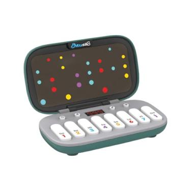 Imagem de Asixxsix Teclado Eletrônico Portátil, Mini Piano de 7 Ritmos Musicais para Crianças, Instrumento Musical de Material ABS Com Interação Pai-filho, Brinquedo de Aprendizagem Criativa (Verde)