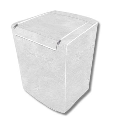 Imagem de Capa Branca Impermeável para Máquina de Lavar Com Zíper Tecido Reforçado Brastemp, Consul e Electrolux (P)