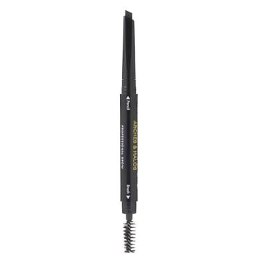 Imagem de Arches & Halos Angled Brow Shading Pencil - Double Sided Eyebrow Filler and Spoolie - Angled Brush Design for Precise Shaping and Styling - Buildable, Easy Blend Pigment - Charcoal - 0.35 g