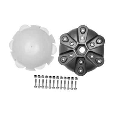 Imagem de MotiveTech Kit de tampa de cubo de roda de turbina eólica, peça de reposição confiável para moinho de vento, kit de parafusos e porcas pequenos, tampa de cubo, para 6 Lâminas