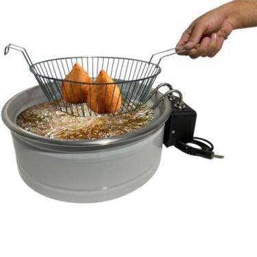 Imagem de Fritadeira Elétrica Industrial Redonda 5 L Tacho até 300°C (220V)