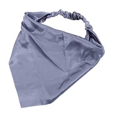 Imagem de Bandana turbante elástica acessórios de cabelo faixa de cabelo faixa de cabelo feminina faixa de cabeça (cinza)