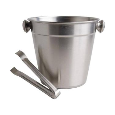 Imagem de Balde De Gelo Com Pegador Gelatus Aço Inoxidável Bar Bebidas